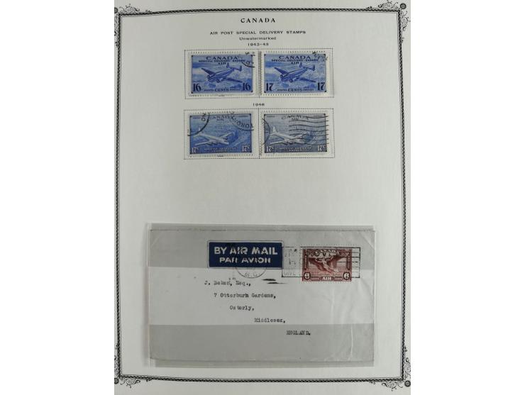 1851/1950, unused and used collection with more than 40 cards and covers, starting with Canada, Newfoundland with better item