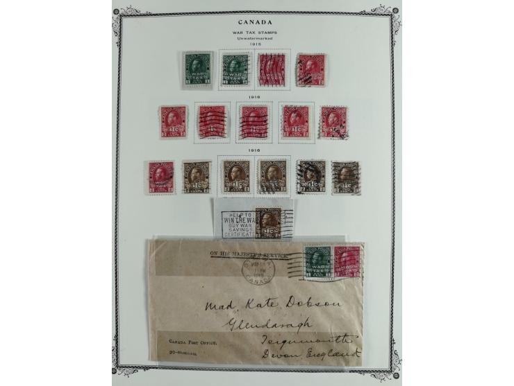 1851/1950, unused and used collection with more than 40 cards and covers, starting with Canada, Newfoundland with better item