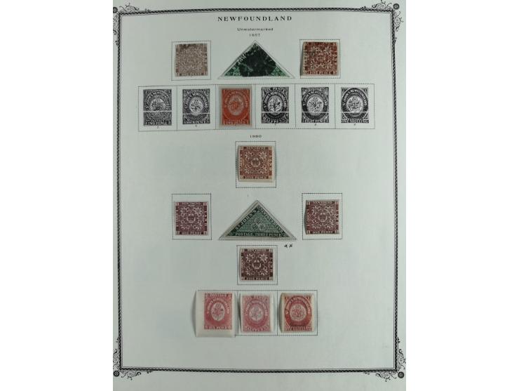 1851/1950, unused and used collection with more than 40 cards and covers, starting with Canada, Newfoundland with better item