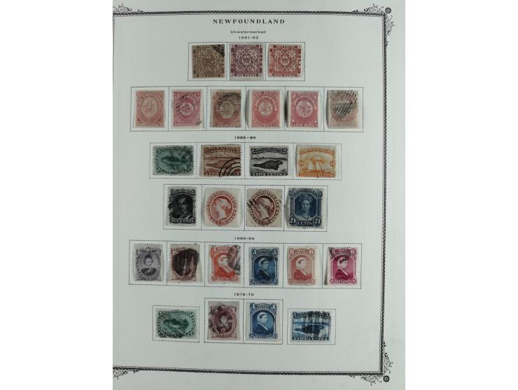 1851/1950, unused and used collection with more than 40 cards and covers, starting with Canada, Newfoundland with better item
