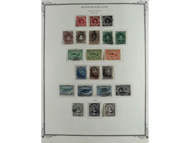1851/1950, unused and used collection with more than 40 cards and covers, starting with Canada, Newfoundland with better item