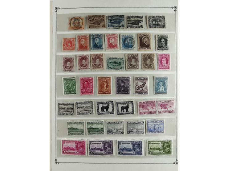 1851/1950, unused and used collection with more than 40 cards and covers, starting with Canada, Newfoundland with better item