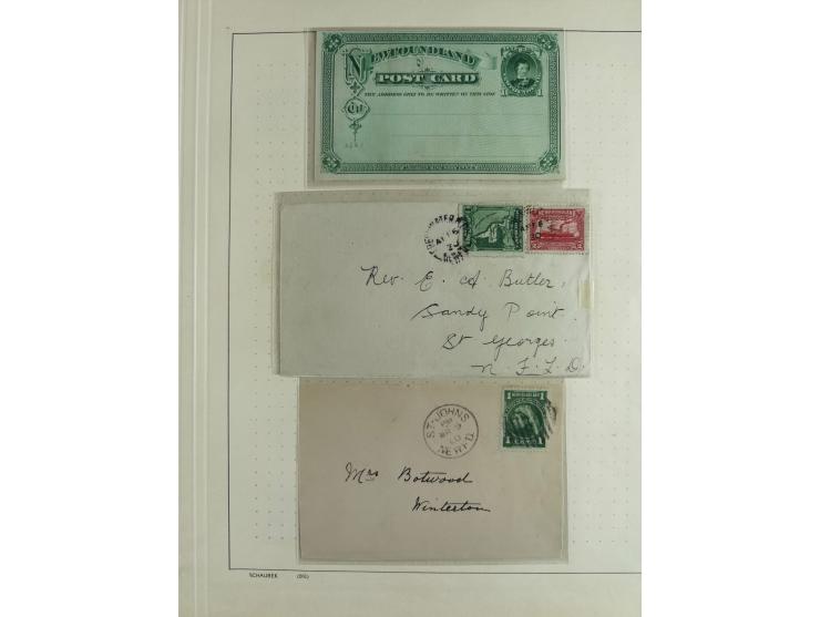 1851/1950, unused and used collection with more than 40 cards and covers, starting with Canada, Newfoundland with better item