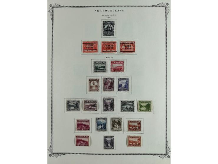 1851/1950, unused and used collection with more than 40 cards and covers, starting with Canada, Newfoundland with better item