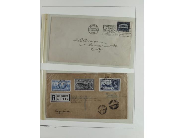 1851/1950, unused and used collection with more than 40 cards and covers, starting with Canada, Newfoundland with better item