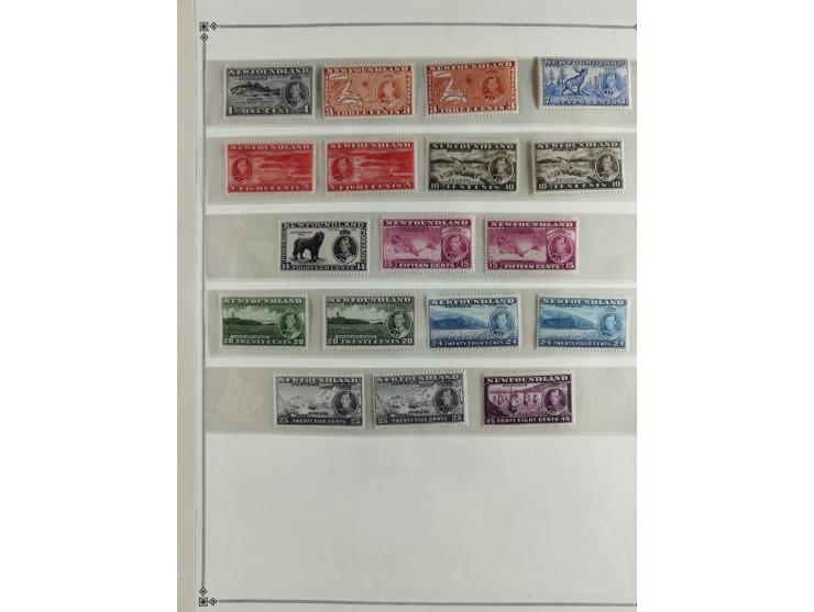 1851/1950, unused and used collection with more than 40 cards and covers, starting with Canada, Newfoundland with better item