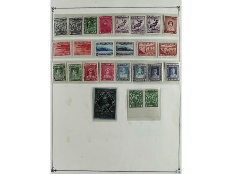 1851/1950, unused and used collection with more than 40 cards and covers, starting with Canada, Newfoundland with better item