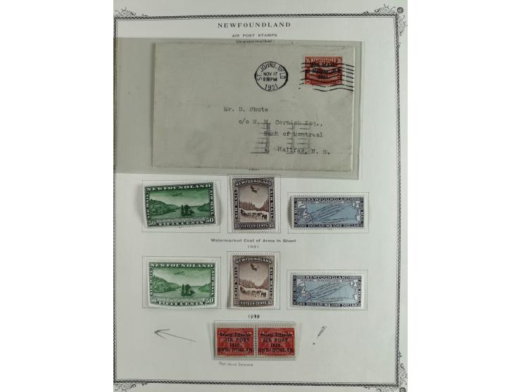 1851/1950, unused and used collection with more than 40 cards and covers, starting with Canada, Newfoundland with better item