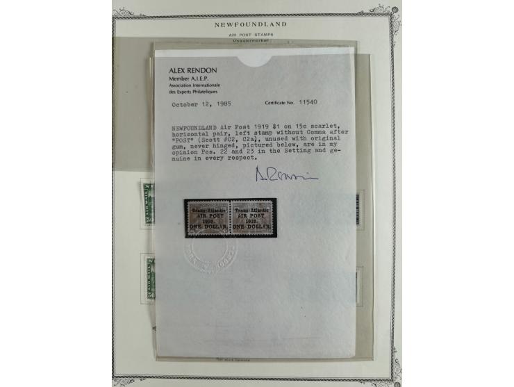 1851/1950, unused and used collection with more than 40 cards and covers, starting with Canada, Newfoundland with better item