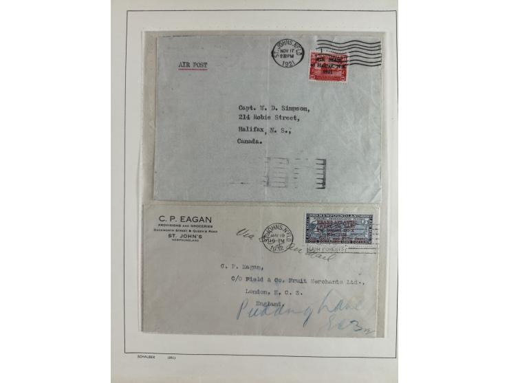 1851/1950, unused and used collection with more than 40 cards and covers, starting with Canada, Newfoundland with better item