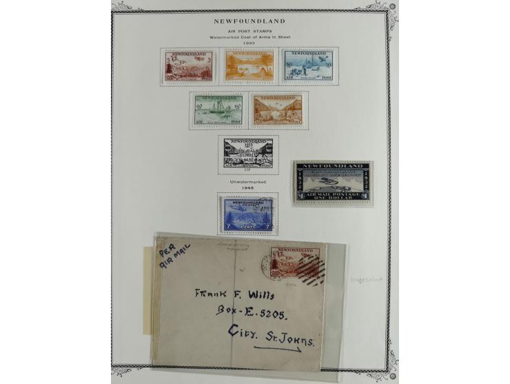 1851/1950, unused and used collection with more than 40 cards and covers, starting with Canada, Newfoundland with better item