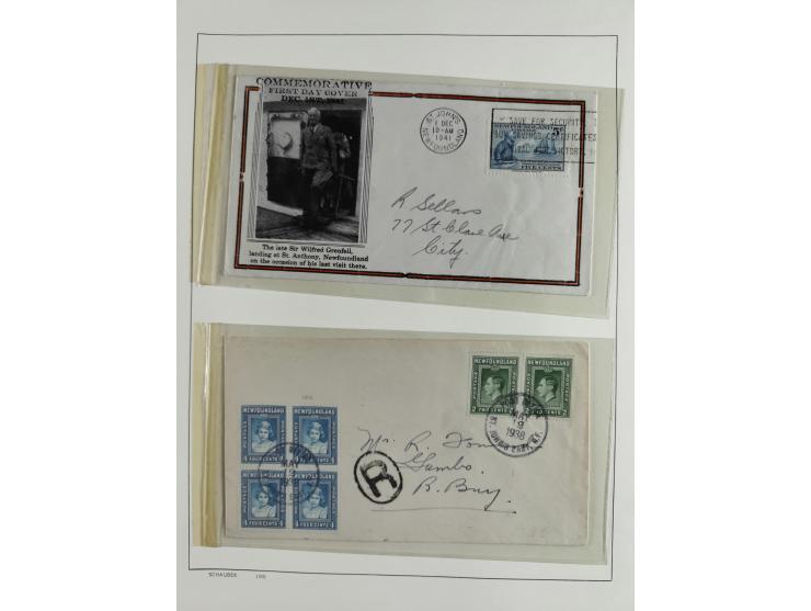 1851/1950, unused and used collection with more than 40 cards and covers, starting with Canada, Newfoundland with better item