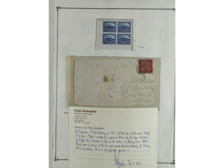 1851/1950, unused and used collection with more than 40 cards and covers, starting with Canada, Newfoundland with better item