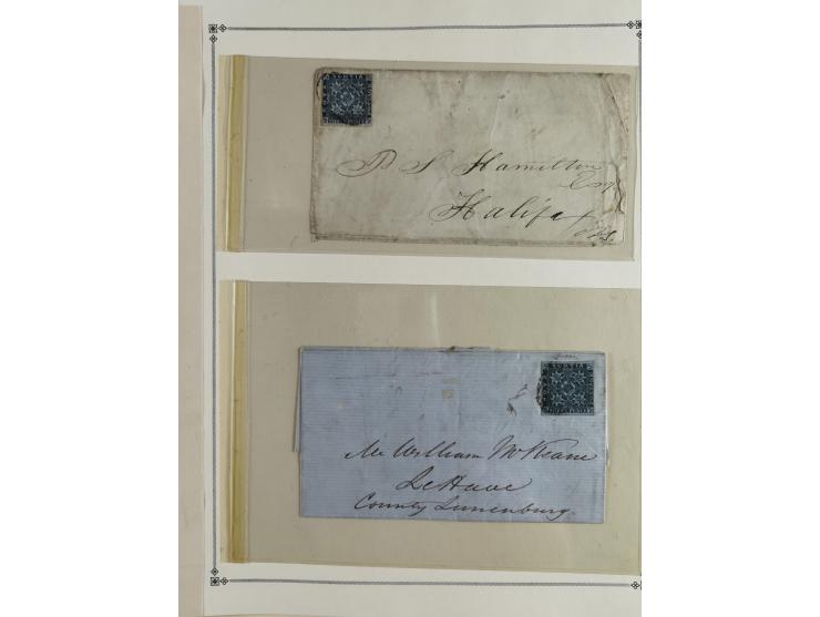 1851/1950, unused and used collection with more than 40 cards and covers, starting with Canada, Newfoundland with better item