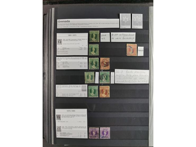 1860/1900 (ca.), Antigua to Grenada, substantial unused and used collection neatly housed in one stockbook, incl. officials a