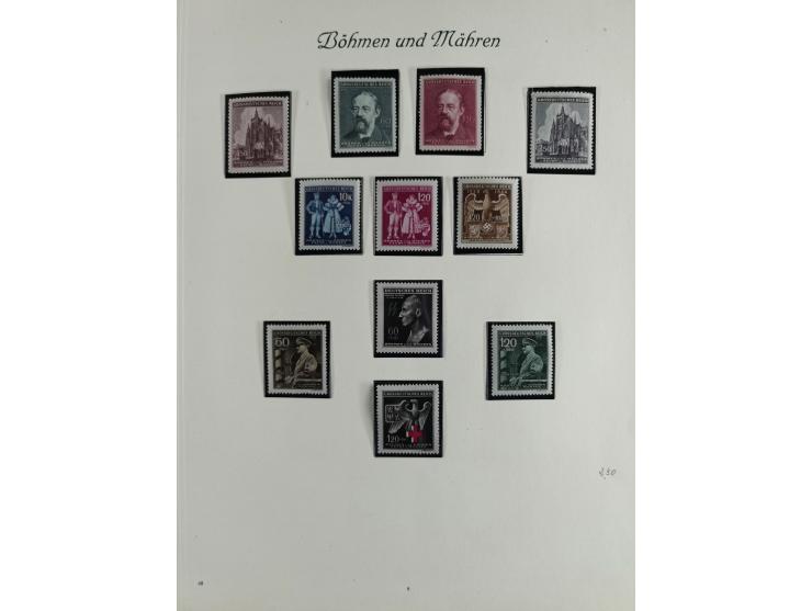 1933/45, mostly mint never hinged collection with complete issues in preprinted album, plus second album with Bohemia and Mor