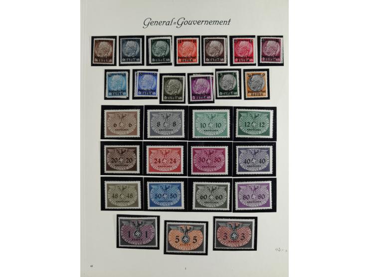 1933/45, mostly mint never hinged collection with complete issues in preprinted album, plus second album with Bohemia and Mor