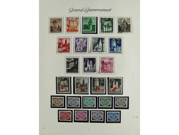 1933/45, mostly mint never hinged collection with complete issues in preprinted album, plus second album with Bohemia and Mor