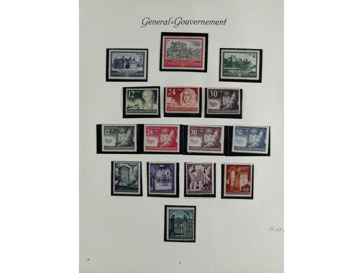 1933/45, mostly mint never hinged collection with complete issues in preprinted album, plus second album with Bohemia and Mor