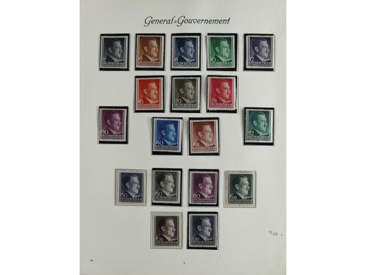 1933/45, mostly mint never hinged collection with complete issues in preprinted album, plus second album with Bohemia and Mor