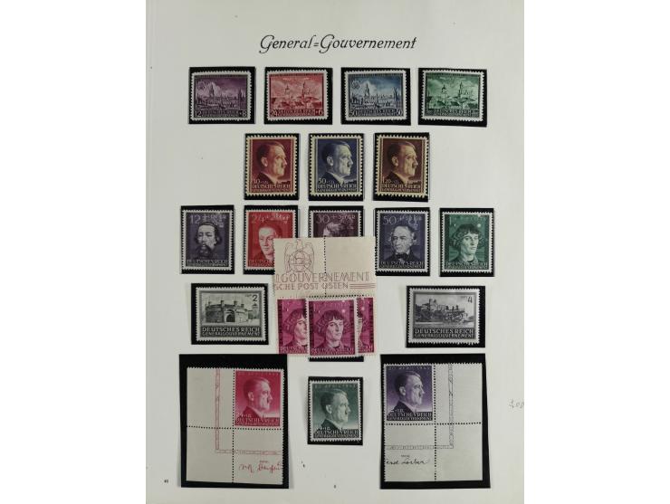 1933/45, mostly mint never hinged collection with complete issues in preprinted album, plus second album with Bohemia and Mor