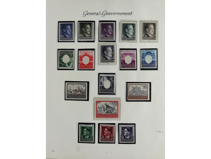 1933/45, mostly mint never hinged collection with complete issues in preprinted album, plus second album with Bohemia and Mor