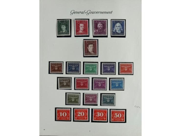 1933/45, mostly mint never hinged collection with complete issues in preprinted album, plus second album with Bohemia and Mor