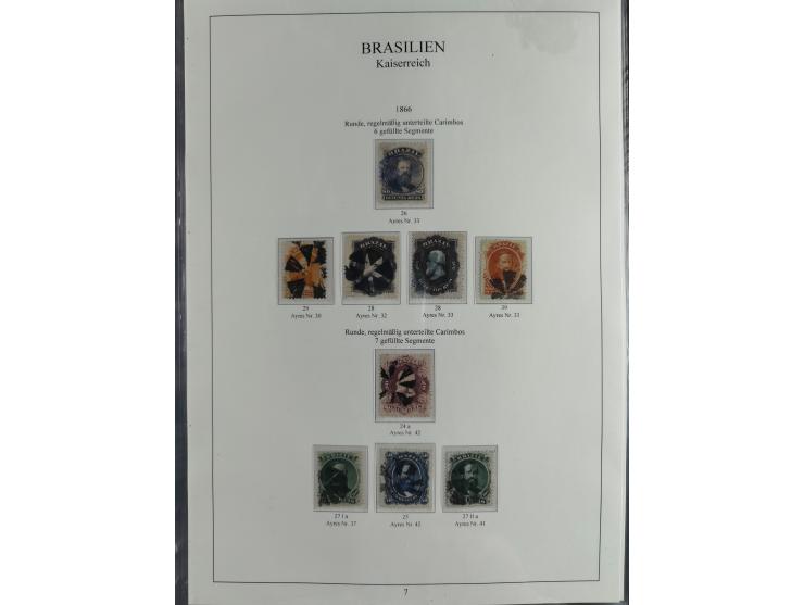 1843/90, extensive used collection. Beginning with "Bulls Eyes" 30, 60 (2) and 90 Reis, the latter clearly cancelled and with