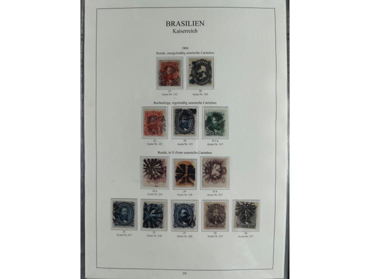 1843/90, extensive used collection. Beginning with "Bulls Eyes" 30, 60 (2) and 90 Reis, the latter clearly cancelled and with