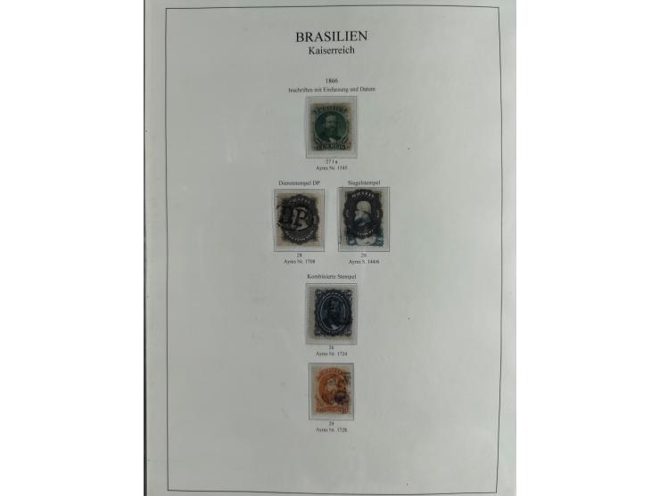 1843/90, extensive used collection. Beginning with "Bulls Eyes" 30, 60 (2) and 90 Reis, the latter clearly cancelled and with