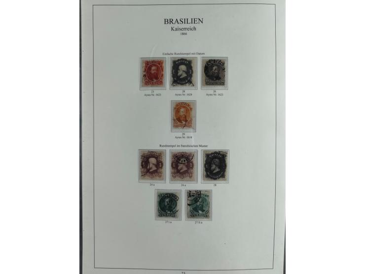 1843/90, extensive used collection. Beginning with "Bulls Eyes" 30, 60 (2) and 90 Reis, the latter clearly cancelled and with