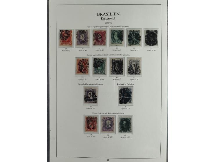 1843/90, extensive used collection. Beginning with "Bulls Eyes" 30, 60 (2) and 90 Reis, the latter clearly cancelled and with