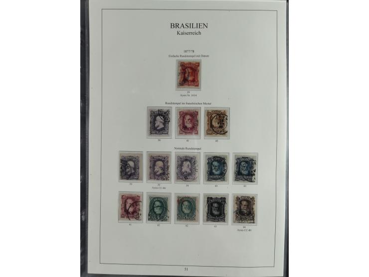 1843/90, extensive used collection. Beginning with "Bulls Eyes" 30, 60 (2) and 90 Reis, the latter clearly cancelled and with