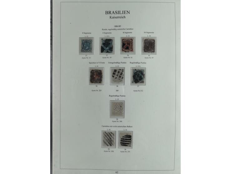 1843/90, extensive used collection. Beginning with "Bulls Eyes" 30, 60 (2) and 90 Reis, the latter clearly cancelled and with