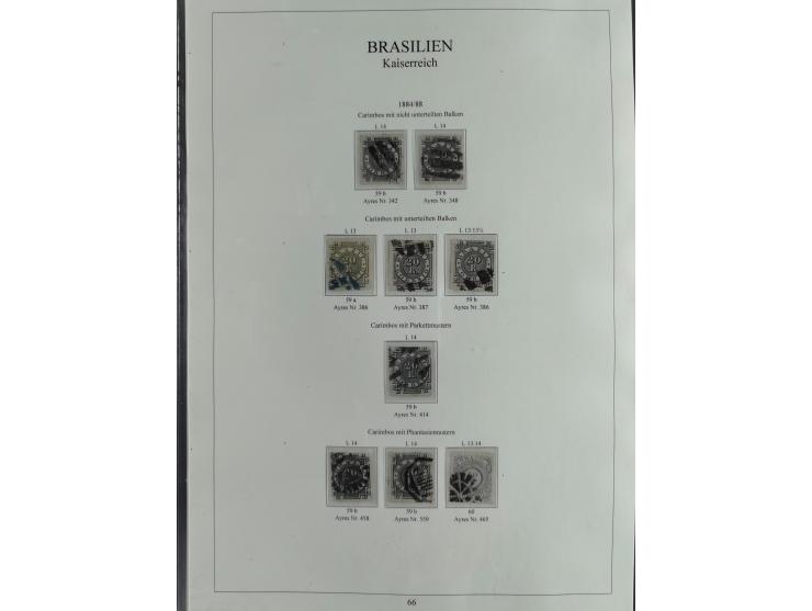 1843/90, extensive used collection. Beginning with "Bulls Eyes" 30, 60 (2) and 90 Reis, the latter clearly cancelled and with