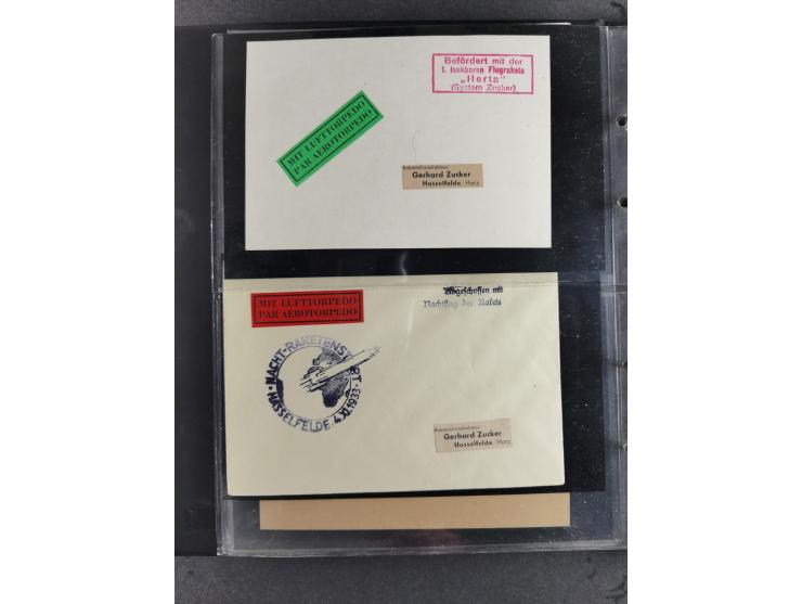 1933/45, interesting collection with 55 entire items, including 29 rocket mail covers and cards German Reich (8 x autograph G