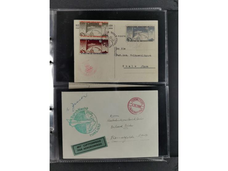 1933/45, interesting collection with 55 entire items, including 29 rocket mail covers and cards German Reich (8 x autograph G