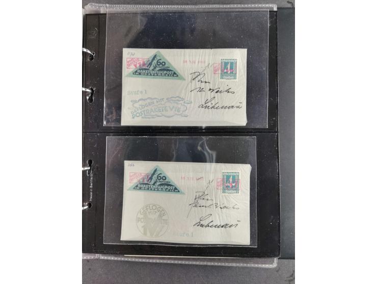 1933/45, interesting collection with 55 entire items, including 29 rocket mail covers and cards German Reich (8 x autograph G