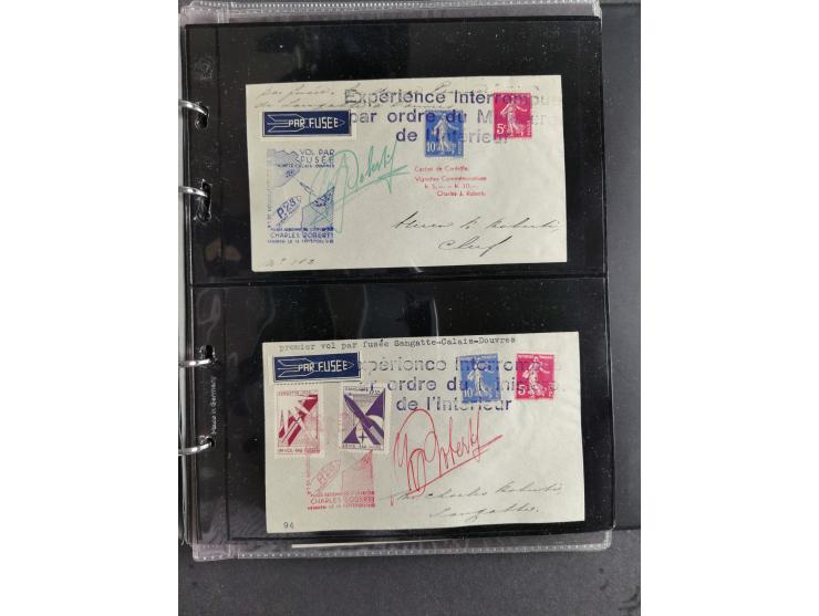 1933/45, interesting collection with 55 entire items, including 29 rocket mail covers and cards German Reich (8 x autograph G
