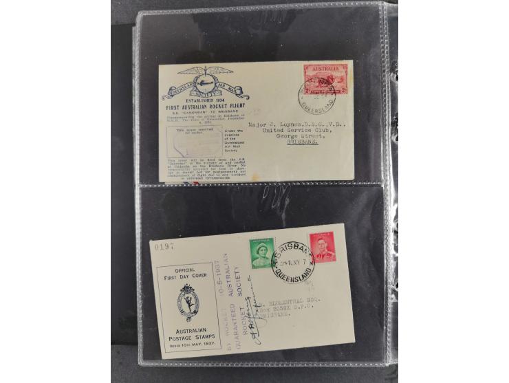 1933/45, interesting collection with 55 entire items, including 29 rocket mail covers and cards German Reich (8 x autograph G
