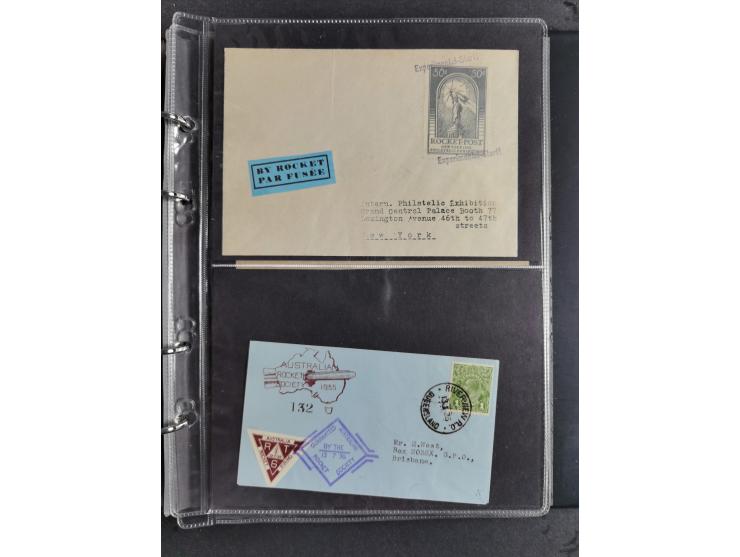 1933/45, interesting collection with 55 entire items, including 29 rocket mail covers and cards German Reich (8 x autograph G