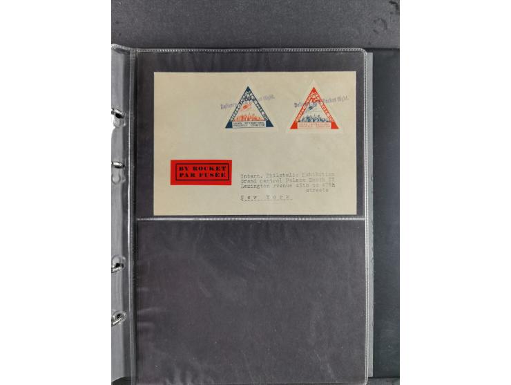 1933/45, interesting collection with 55 entire items, including 29 rocket mail covers and cards German Reich (8 x autograph G