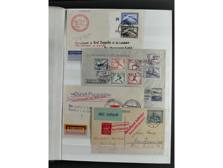 1912/53, very interesting group of over 320 entire items, including many ILA, yellow and green dog, Bavarian air-mail, E.EL.P