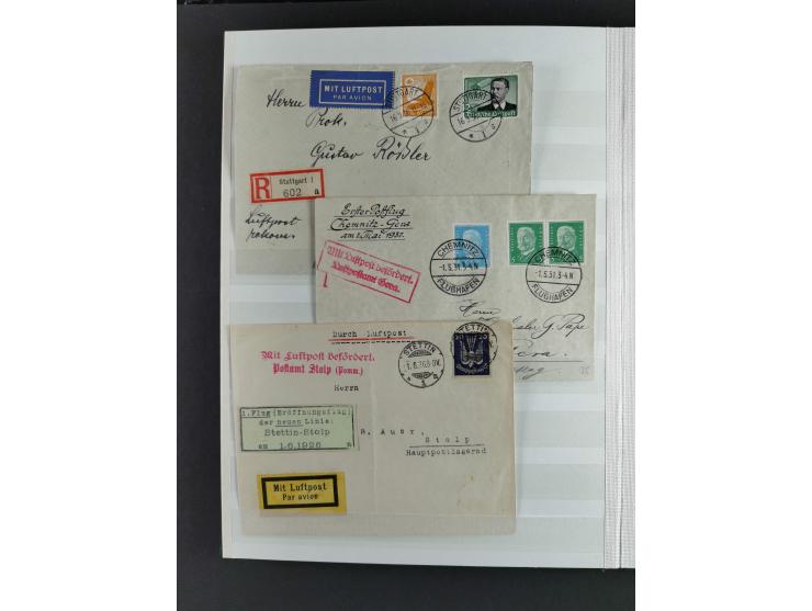 1912/53, very interesting group of over 320 entire items, including many ILA, yellow and green dog, Bavarian air-mail, E.EL.P