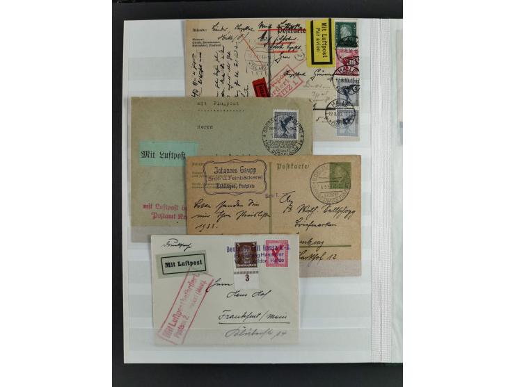 1912/53, very interesting group of over 320 entire items, including many ILA, yellow and green dog, Bavarian air-mail, E.EL.P