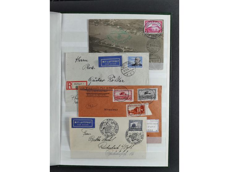 1912/53, very interesting group of over 320 entire items, including many ILA, yellow and green dog, Bavarian air-mail, E.EL.P