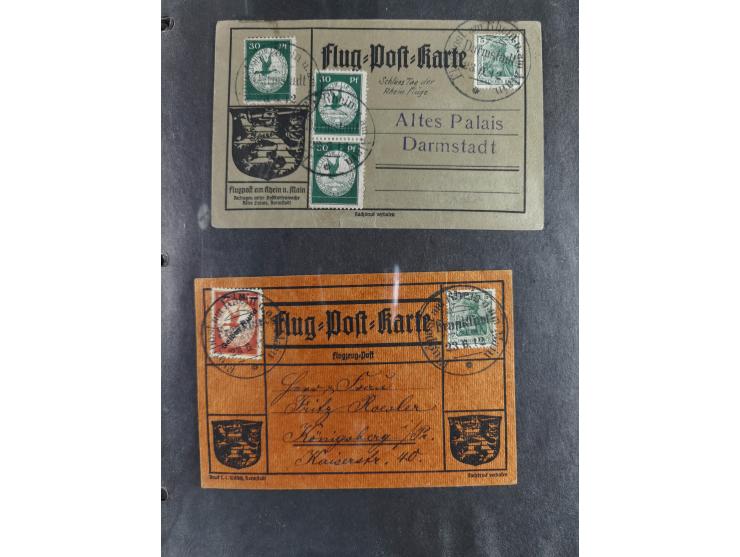 1912/53, very interesting group of over 320 entire items, including many ILA, yellow and green dog, Bavarian air-mail, E.EL.P