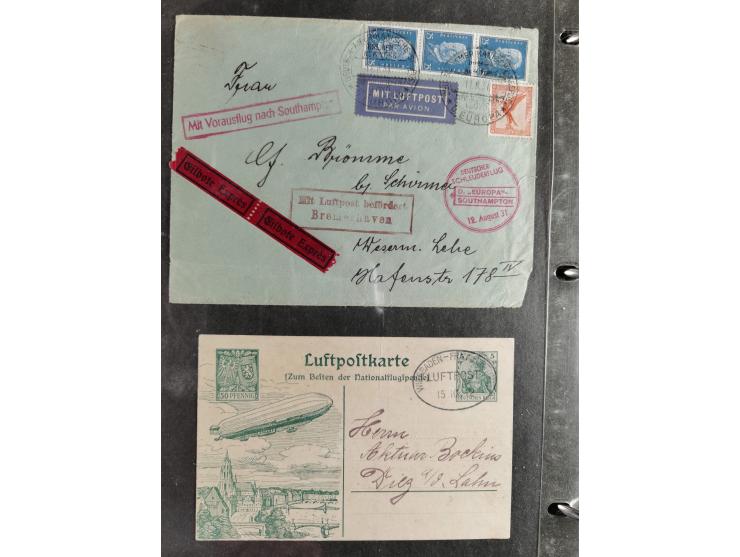 1912/53, very interesting group of over 320 entire items, including many ILA, yellow and green dog, Bavarian air-mail, E.EL.P