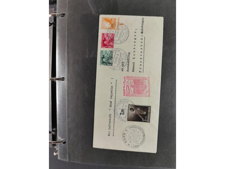 1912/53, very interesting group of over 320 entire items, including many ILA, yellow and green dog, Bavarian air-mail, E.EL.P