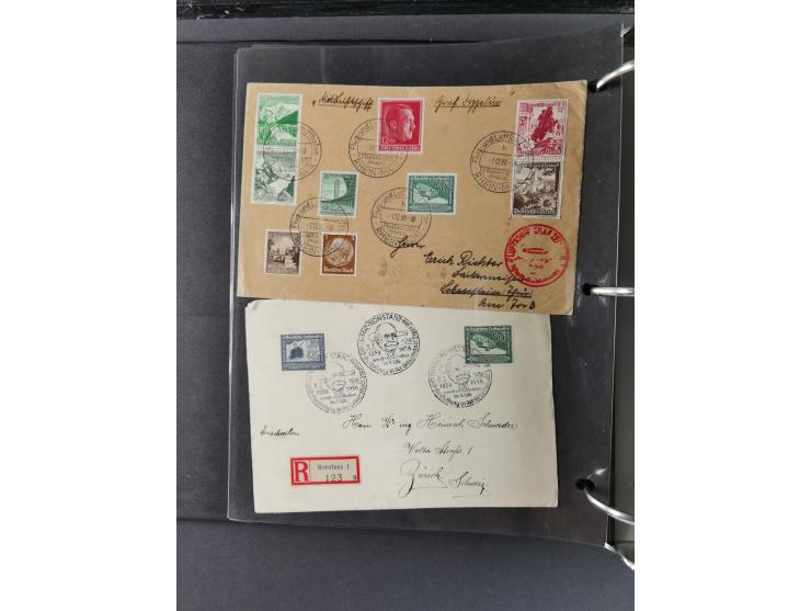 1912/53, very interesting group of over 320 entire items, including many ILA, yellow and green dog, Bavarian air-mail, E.EL.P